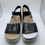 Ecco NWB  Flowt Wedge Cork Sandal Women's size 40 US 9-9.5 black leather 1949 Photo 4