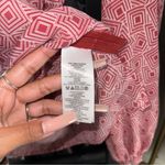 Equipment Arden Puff Sleeve Silk Top in Red Geometric Print Photo 9