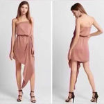 EXPRESS  NWT Women’s Strapless Brown‎ Asymmetrical Hem Mini Dress Size M Photo 8
