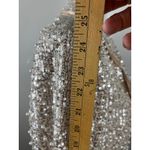 MABLE Sparkly Embellished Pearl Sequin Double Breasted Blazer Jacket Size M White Size M Photo 6