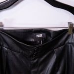 Paige Jazz Faux Vegan Leather Tapered Leg Mid Rise Ankle Crop Pants Black 8 Photo 1