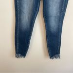 KanCan Women’s Skinny Jeans With Raw Distressed Hem, Size 15 Stretch Blue Photo 2