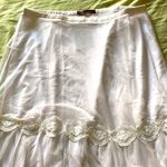 NWT Romantic White Surrealist Embroidered Skirt. S Photo 6