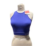 Hanes  Women’s Ribbed Cropped Seamless Bra Violet Size Small Photo 1