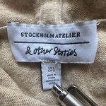 & Other Stories Hoodie Oversized Wool Knit Long Sleeve Pullover Hooded Tan L Photo 5