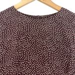 Vintage Paradigm Blouse Womens M Brown 100% Silk Abstract Quiet Luxury 90s Retro Size 14 Photo 1