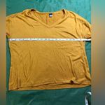 Old Navy  Women’s Mustard Yellow V-neck Oversized Long Sleeve Blouse Size M Photo 1