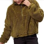 Free People Movement Green Fuzzy Quarter Zip Size XS Photo 0