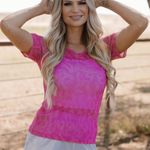 Lets Go Girls Mesh top XS Pink Photo 3
