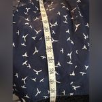 Foxcroft Women's Brooke Bird Print Wrinkle Free Shirt Blue Size L Photo 10