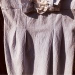 London Times  Seersucker Ruffled Dress Size 10 Blue Photo 3