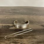 Bun Cuff,Hair Jewelry Bun Cage Minimalist Round Hair Clip Hair Pin Holder​ Silver Photo 1