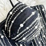 H:ours  Women's Decadence Black Sequined‎ Bustier Top Size Medium Revolve Photo 2