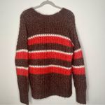 Offline by Aerie Chunky Knit Oversized Striped Sweater M Orange Size M Photo 2
