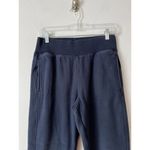 Champion Reverse Weave Blue Retro Spell Out Fleece Lined Womens Joggers Small Photo 2