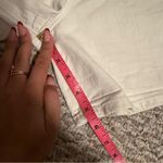 Aritzia Wilfred Free High Rise Cuffed Denim Shorts Off White Bone- Size 8 Photo 7