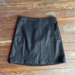 Abercrombie & Fitch NWT Faux Leather Black Wrap Skirt - Sz S ππ Photo 8