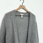 Sundance  Cardigan Gray Wool Mohair Blend Open Front Chunky Knit Medium Photo 2