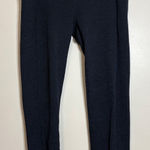 Athleta  Navy Herringbone Textured Leggings Pants Side Pocket Large Photo 0