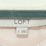 Loft Chiffon Pocket Top Womens Size S Crepe Short Sleeve Sheer Light Blouse Pink Photo 6