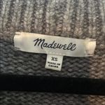 Madewell Gray Striped Crew Neck Sweater Photo 1