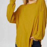 Free People Shimmy Shake Open Twist Back Top/ Sweater in Gold, Size S New w/Tag Photo 0