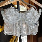 SheIn White Lace Floral Rose Bra Intimates Size Small Photo 7