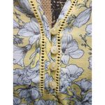 Liz Claiborne Women's XXL Floral Blouse Yellow Passion Flowy Long Sleeve Photo 1