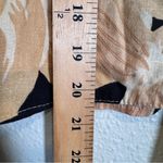 Rachel Zoe  Black Tan Linen Button Down Shirt Womens L Tie Front Beachy Summer Photo 5