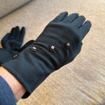 None Beautiful pair of vintage black unlined gloves fit like a size medium / large Photo 3