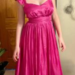 Lulus Hot Pink Maxi Dress Ruffle Sleeves Photo 0