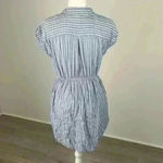 Japna  Blue Button Down Mini Dress Size Large Photo 3