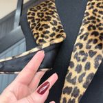 Vintage Leopard Print Faux Fur Collar Scarf Brown Tan 40s 50s Pinup Style Photo 5