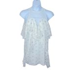 Stevie May Cosmic Currents Gold Embroidery Mini Dress Size Medium White Photo 1