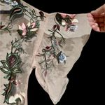 ZARA  Light Pink Floral Embroidered Sheer Top Photo 7