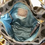 Coach  Signature Op Art Lurex Brooke Olive and Gold Hobo Bag Photo 6