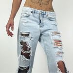 H&M Boyfriend Distressed Low-Rise Jeans | Size 26 Photo 1