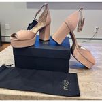 Maje NEW in Box Patent leather heeled sandals Rose Blush 41 / 10.5 Photo 5