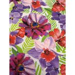 Lands' End Rash Guard Floral Top Medium Petite 10-12 Long Sleeve Swimsuit Flowers Photo 1