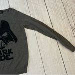 Star Wars  sweater women’s small grey gray Darth Vader crew neck Photo 2