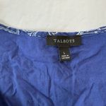 Talbots Blue Oval Medallion Voile Sleeveless Swing Dress Size LARGE Photo 8