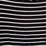 Black and white striped long wide neck women’s shirt Photo 4