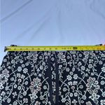 Loft  Black and White Floral Boot Cut Pants Photo 3