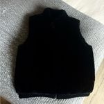 Talbots  Faux Fur Vest – Black – Size Large wool/cotton blend Photo 3