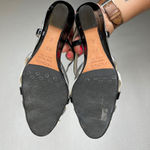 Prevata Italy Women's 6.5 C Black Silver White Strappy Wedge Sandals Photo 3