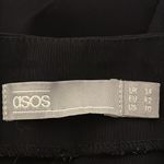 ASOS  hour glass black pencil skirt woman size 10 stretch sides back slit 28”long Photo 2