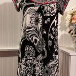 Robbie Bee SIGNATURE White/Red/Black Shift Boho Peasant Dress shift boho peasant Photo 2