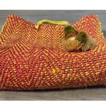 Handwoven Tote with Henequen Handcraft Bag Orange Photo 1