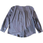 Urban Coco Urban‎ Coco Women's Medium Purple/Blue Long Sleeve V-Neck Popover Blouse Photo 3