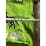 Port Authority Green Canvas Tote Bag with Horse Print Photo 5